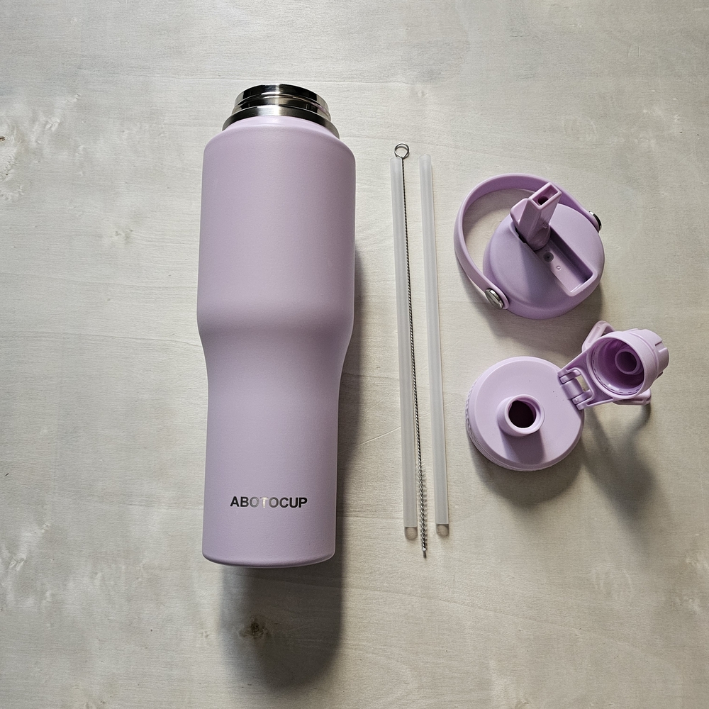 ABOCUP Purple Tumbler with Accessories